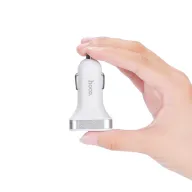 HOCO Z3 Մեքենայի լիցքավորիչ (2 USB, 3.1A, թվային էկրանով) – Սպիտակ