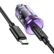 HOCO Z53 Մեքենայի լիցքավորիչ + Type-C to Type-C մալուխ, Մանուշակագույն