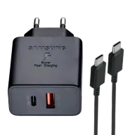 Samsung ԼԻՑՔԱՎՈՐԻՉ+ԼԱՐ 35W TYPE-C TO TYPE-C Սև