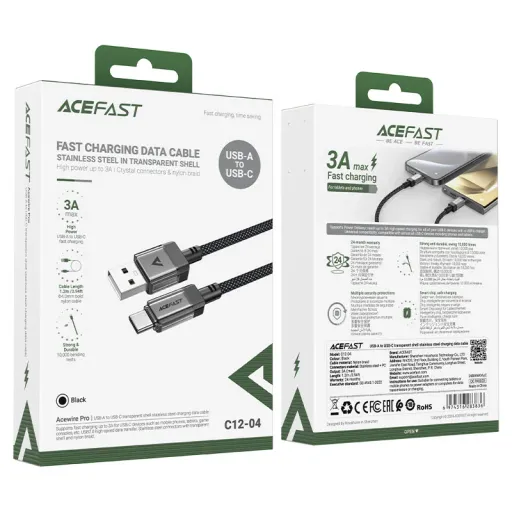 ACEFAST USB C12-04 Type-C Սև