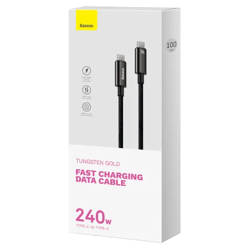 BASEUS USB CAWJ040001 Type-C to Type-C Սև 1M