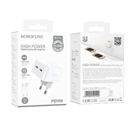 Լիցքավորիչ + Լար Type-C to Lightning BOROFONE BA76A