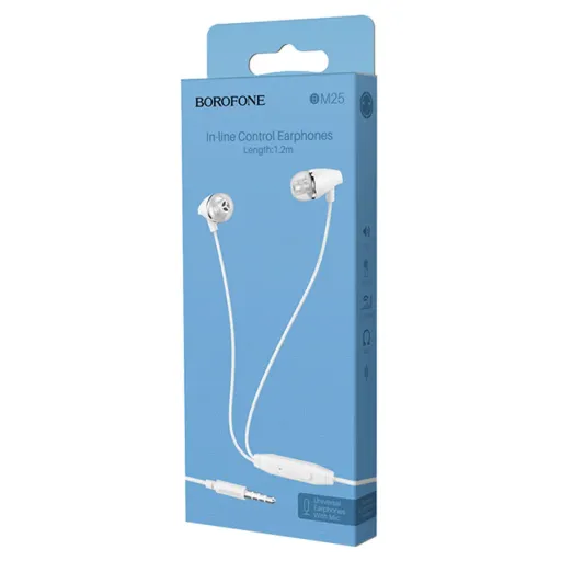 BOROFONE BM25 Ականջակալ Փոքր Լարով Սպիտակ