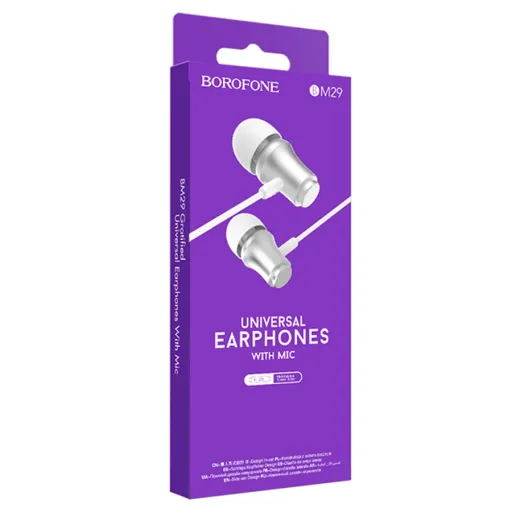 BOROFONE BM29 Ականջակալ Փոքր Լարով Սպիտակ