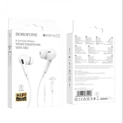 BOROFONE BM30 PRO Ականջակալ Փոքր Լարով Ios Սպիտակ