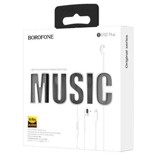 BOROFONE BM32 PLUS Ականջակալ Փոքր Լարով Ios Սպիտակ