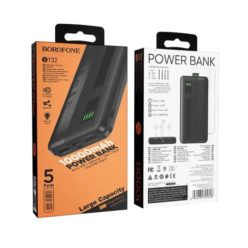 BOROFONE POWERBANK BT32 10000mAh Սև