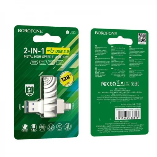 BOROFONE BUD3 USB 3.0 + Type-C Ֆլեշ կրիչ – 128GB