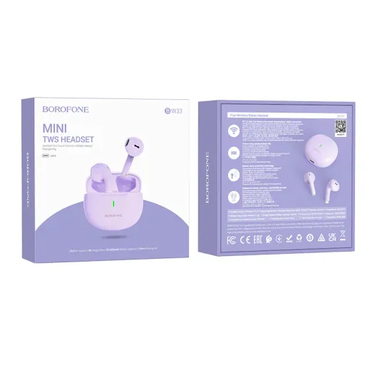 BOROFONE BW33 Ականջակալ Փոքր Անլար Մանւշակագույն