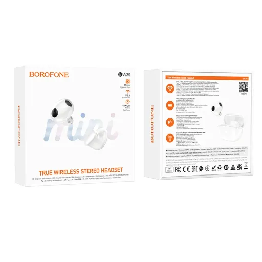 BOROFONE BW39 Ականջակալ Փոքր Անլար Սպիտակ