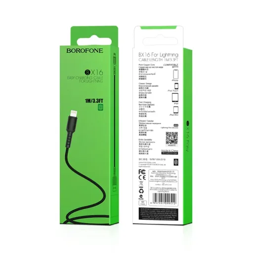 BOROFONE USB BX16 IOS Սև
