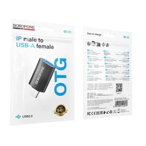 BOROFONE OTG BV26 IOS TO USB USB 2.0 Սև