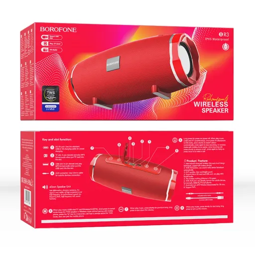 Բարձրախոս  Bluetooth|BOROFONE BR3-կարմիր