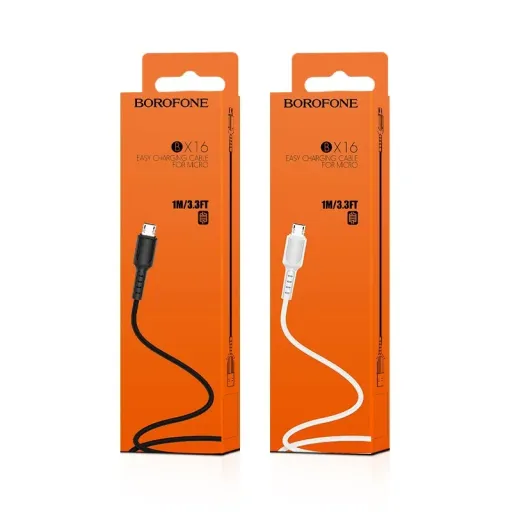 Լիցքավորման Լար Micro-USB | BOROFONE BX16-սև