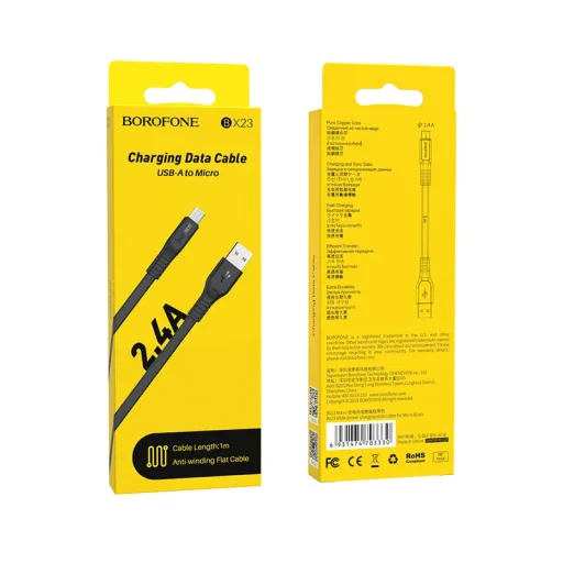 Լիցքավորման Լար  Micro-USB | BOROFONE BX23-սև