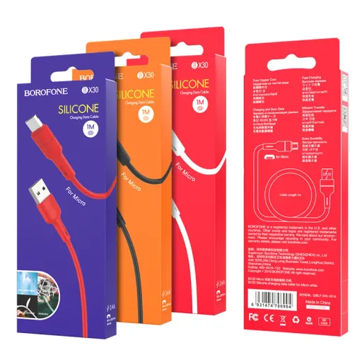 Լիցքավորման Լար Micro-USB | BOROFONE BX30-սպիտակ