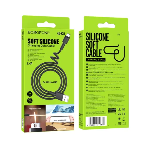 Լիցքավորման Լար Micro-USB | BOROFONE BX31 |Micro-USB-սև