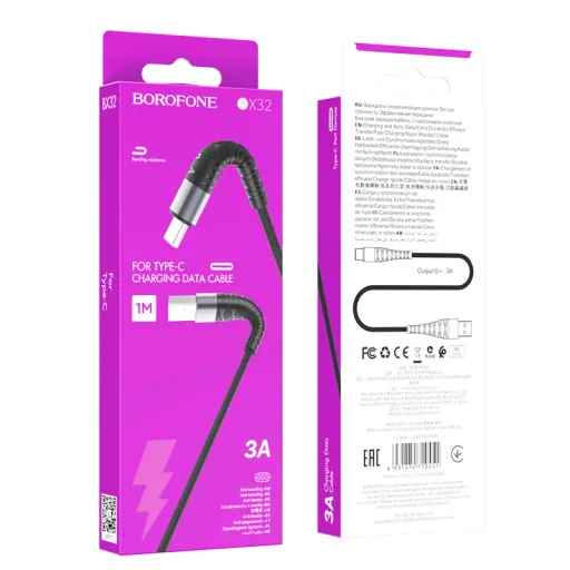 Լիցքավորման Լար  Type-C | BOROFONE BX32-սև