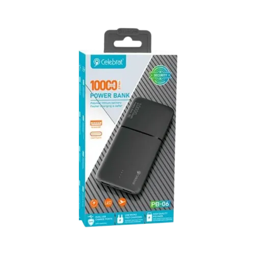 CELEBRAT POWERBANK PB-06 10000mah Սև