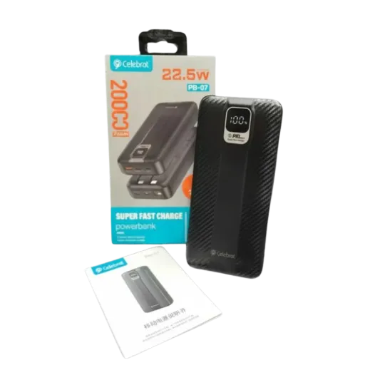 CELEBRAT POWERBANK PB-07 20000mah Սև
