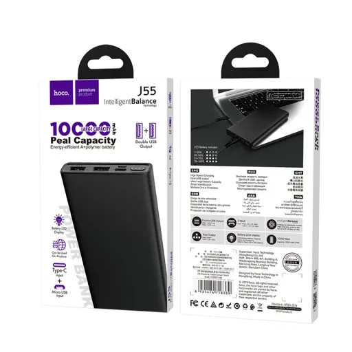 HOCO POWERBANK J55 10000 mAh Սև