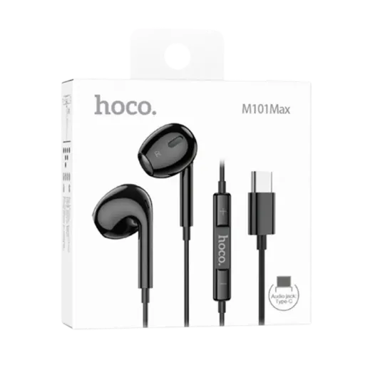 HOCO M101 Max Ականջակալ Փոքր Լարով Type-C Սև