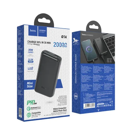 HOCO POWERBANK Q1A 20000 mAh Սև