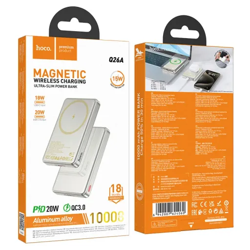HOCO POWERBANK Q26A MAGNETIC 10000mAh ՏԻՏԱՆ ՈՍԿԻ