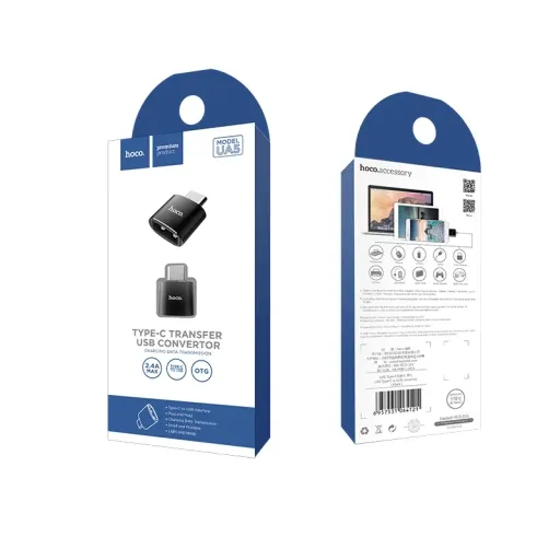 HOCO Ադապտեր UA5 TYPE-C TO USB Սև