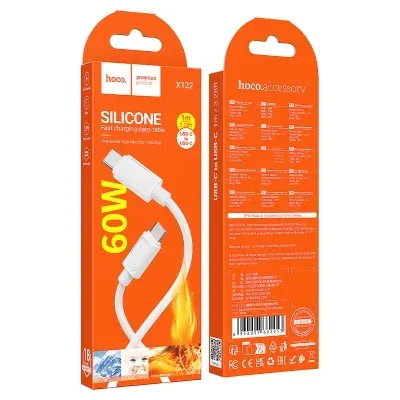 HOCO USB X122 TYPE-C TO TYPE-C 60W Սպիտակ