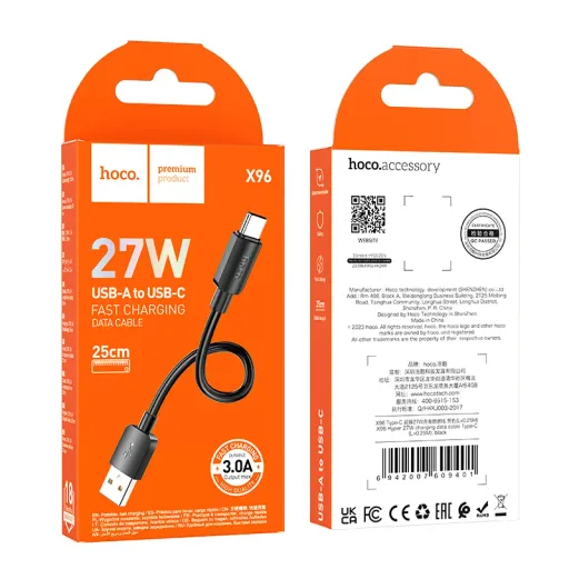 HOCO USB X96 TYPE-C Սև 0.25M