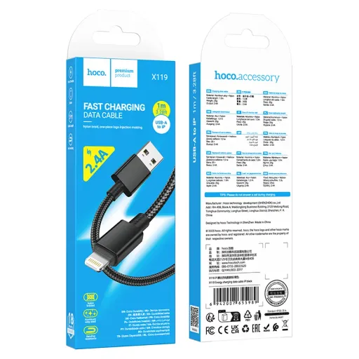 HOCO USB X119 IOS Սև