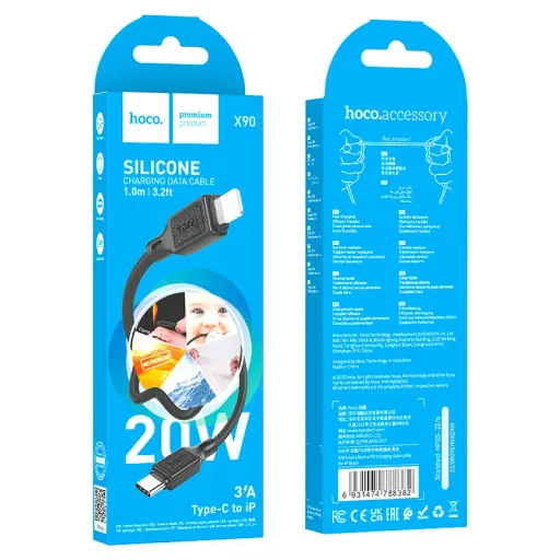 HOCO USB X90 TYPE-C TO IOS Սև