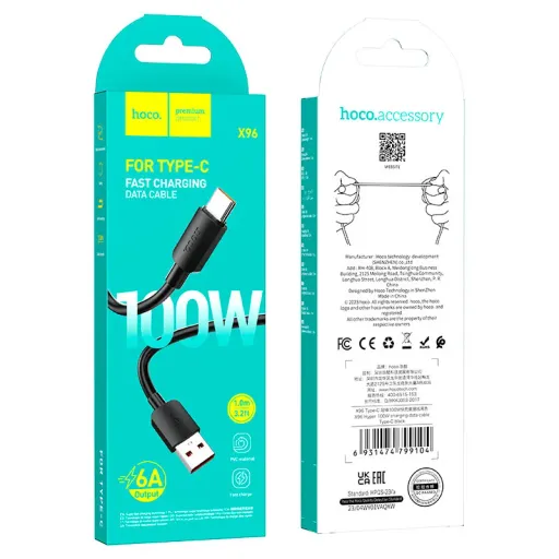 HOCO USB X96 TYPE-C 100W Սև