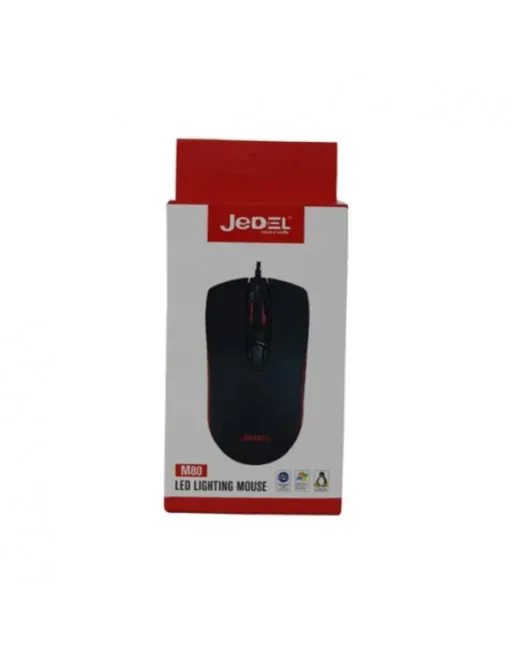 JEDEL M80 LED Օպտիկական լարով մկնիկ (Սև)