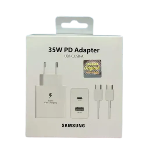 Samsung ԼԻՑՔԱՎՈՐԻՉ+ԼԱՐ 35W TYPE-C TO TYPE-C Սպիտակ