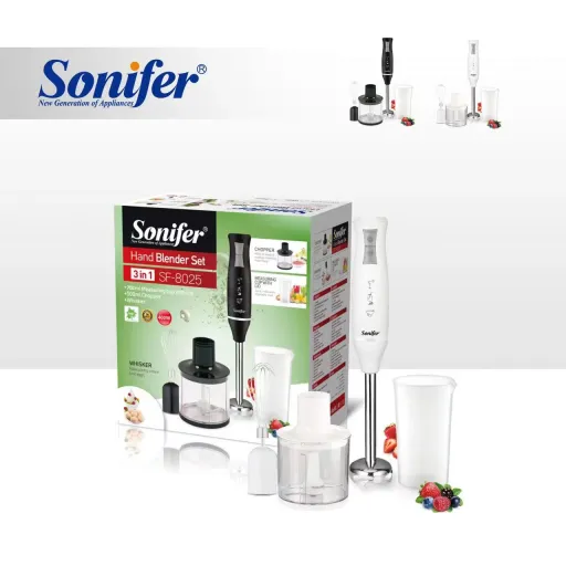 SONIFER SF-8025 Ձեռքի Բլենդեր 3-ը 1-ում Սպիտակ