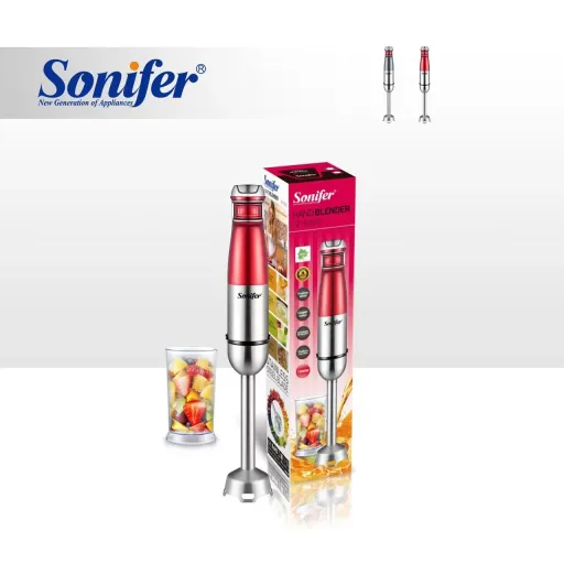 SONIFER SF-8093 Ձեռքի Բլենդեր Կարմիր