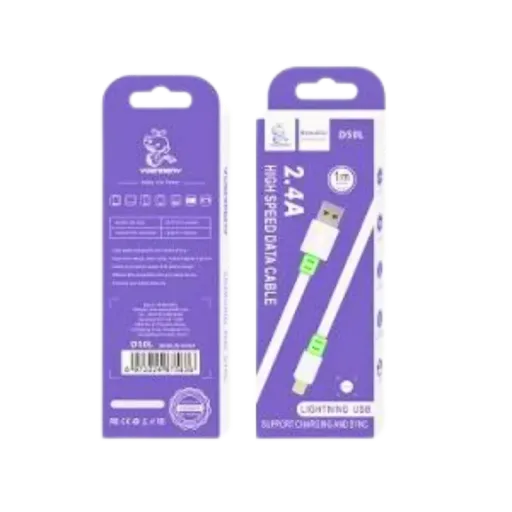 VDENMENV D50L USB-ից iOS Լար Կանաչ