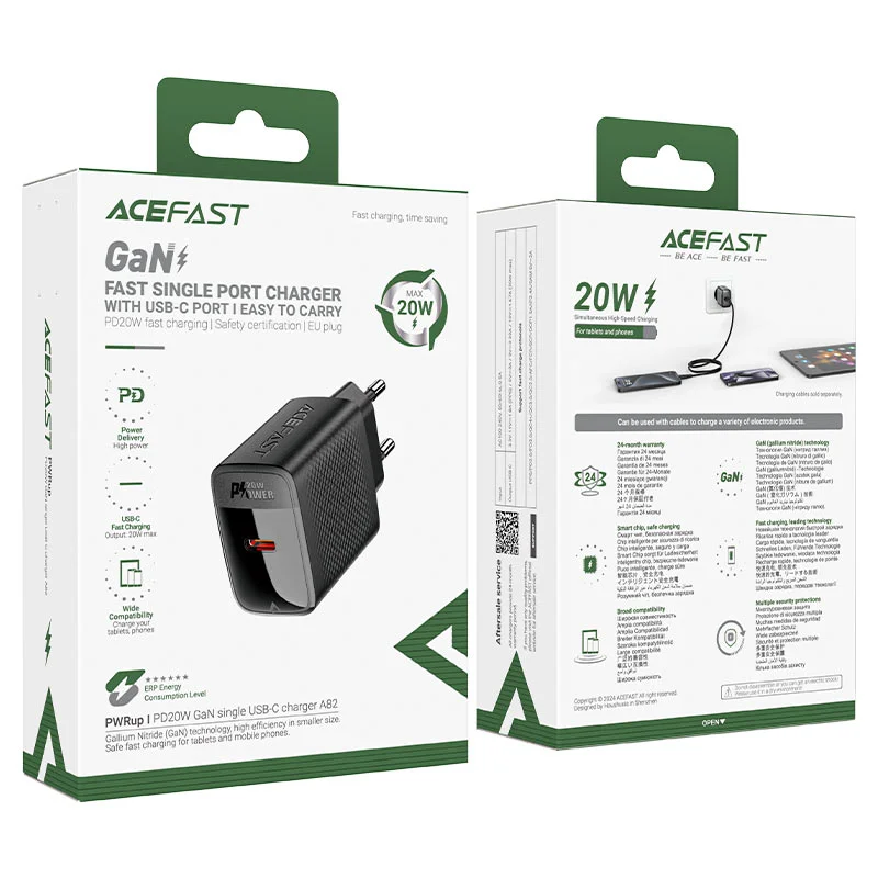 ACEFAST ԼԻՑՔԱՎՈՐԻՉ A82 PD20W Սև