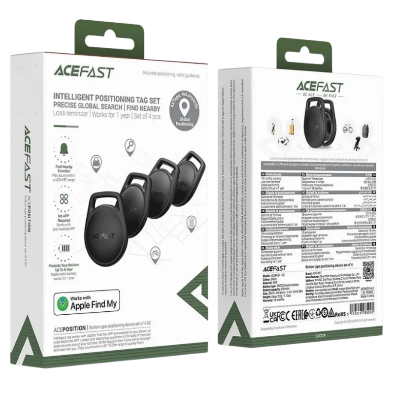 ACEFAST S2 Anti-Lost 4pcs Սև