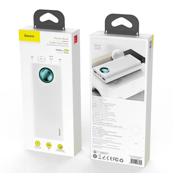 BASEUS POWER BANK PPALL-LG02 20000mAh ՍՊԻՏԱԿ