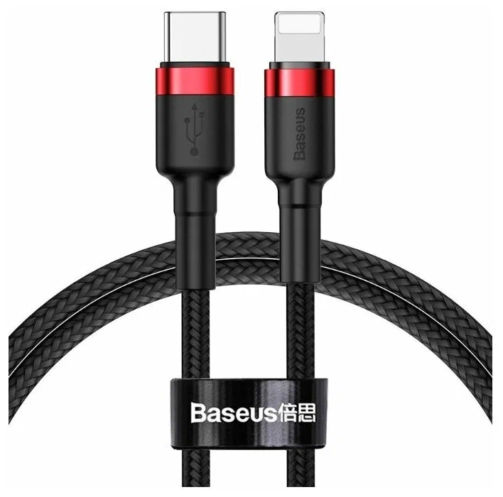 BASEUS USB CATLKLF-91 TYPE-C TO IOS Սև/ԿԱՐՄԻ 1M 2