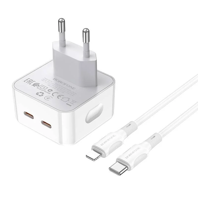 Լիցքավորիչ + Լար Type-C to Lightning BOROFONE BA76A 2