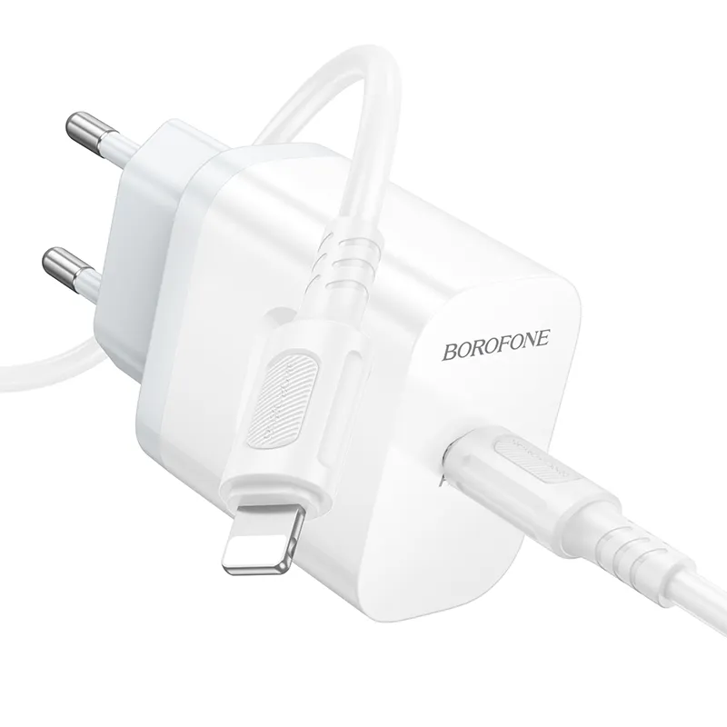 BOROFONE BA99A Լիցքավորիչ + լար, Type-C-ից iOS, Սպիտակ 3