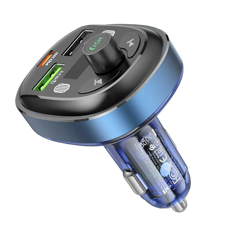 BOROFONE BC47 Bluetooth FM Մոդուլյատոր (AUX) – Կապույտ 3