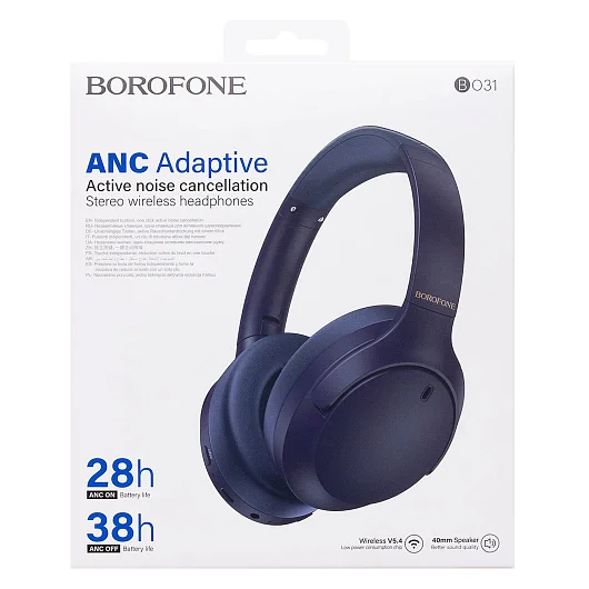 BOROFONE BO31 Ականջակալ ՄԵծ Անլար Կապույտ