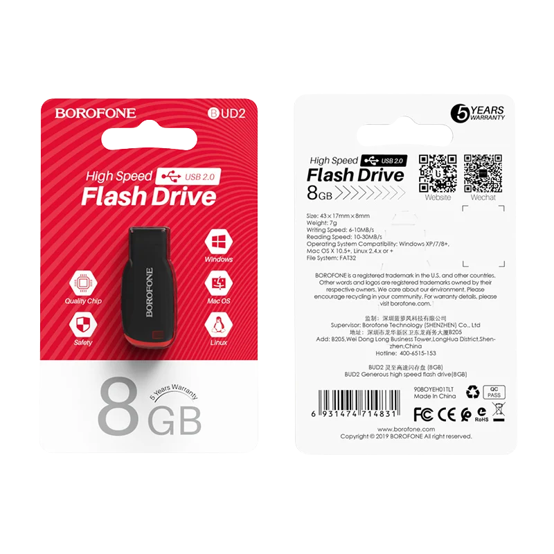 BOROFONE ՖԼԵՇ BUD2 8GB