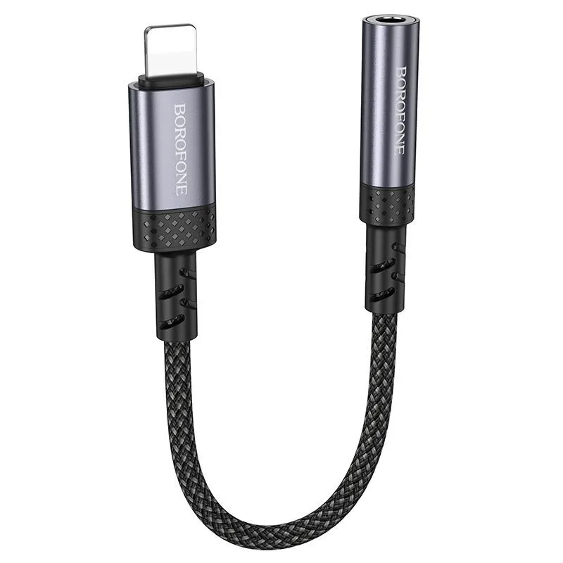 BOROFONE BV24 OTG ադապտեր, iOS-ից AUX 3.5 մմ, Մոխրագույն 2