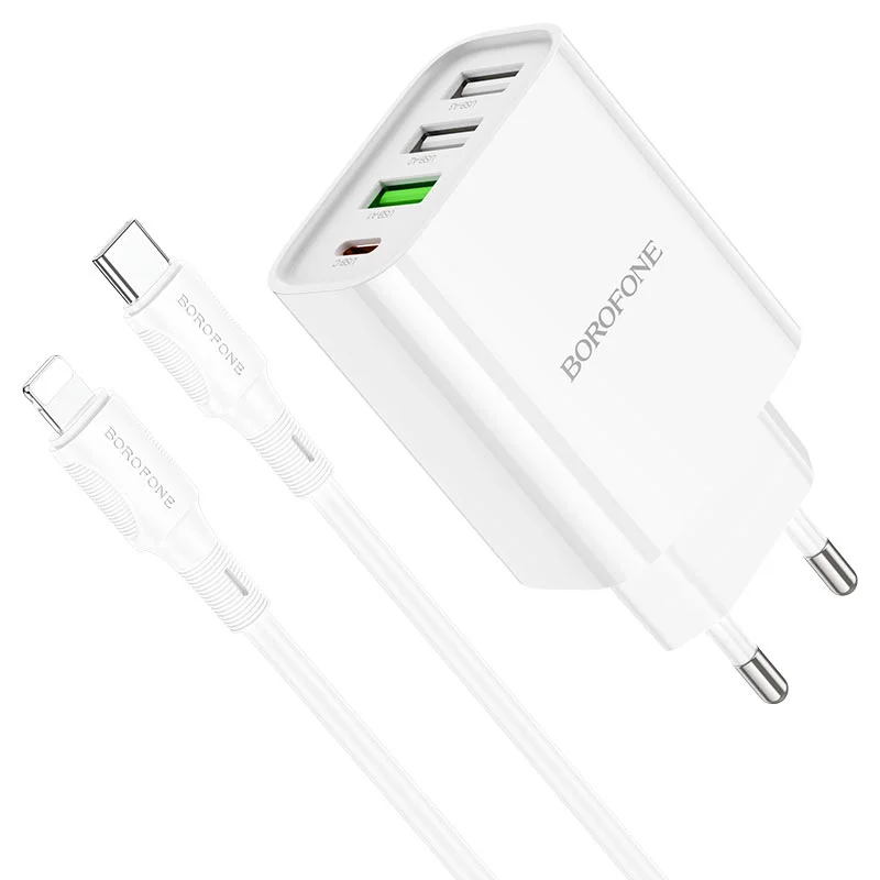 Լիցքավորիչ + Լար Type-C to Lightning BOROFONE BA79A 3